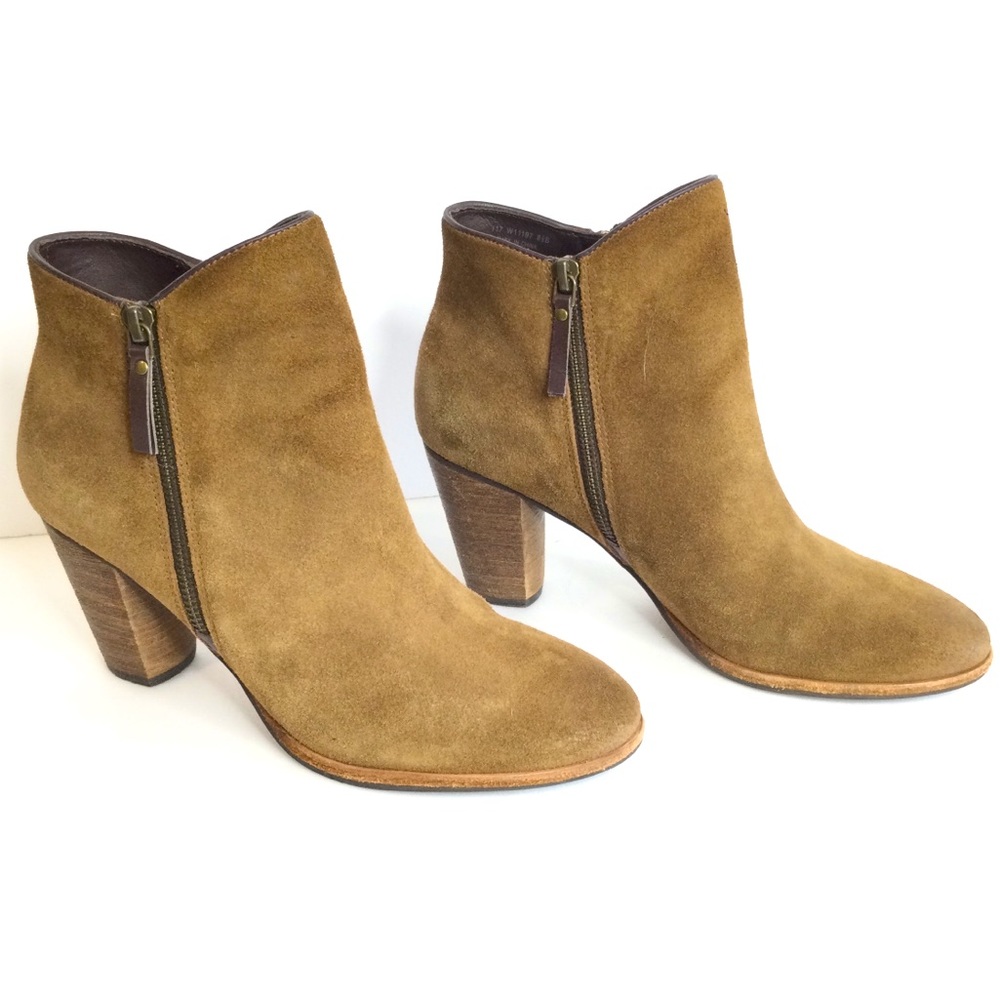 Cole Han Leather Suede Heeled Boots